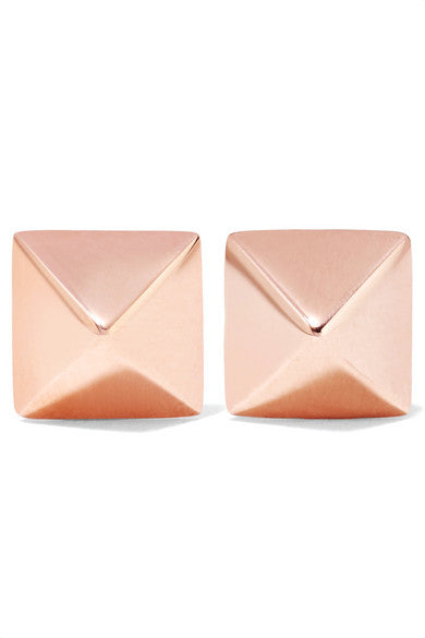 Spike 14-karat rose gold earrings