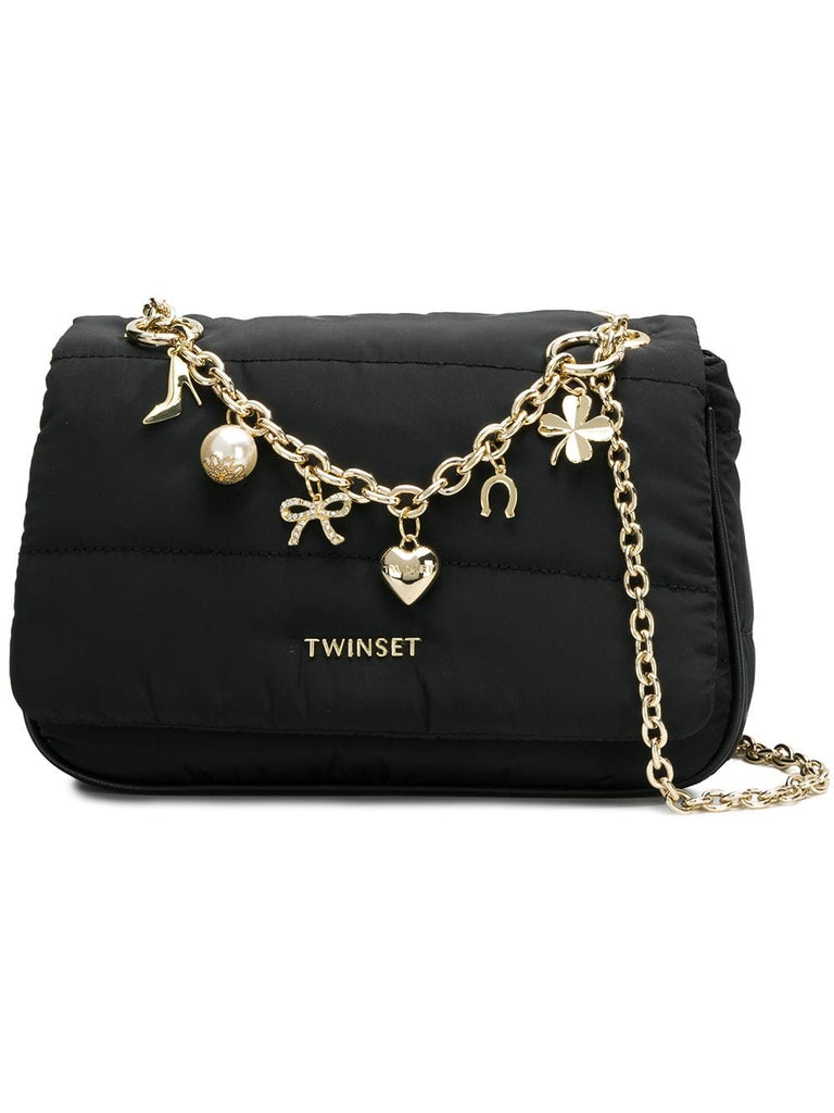 charm chain detail shoulder bag