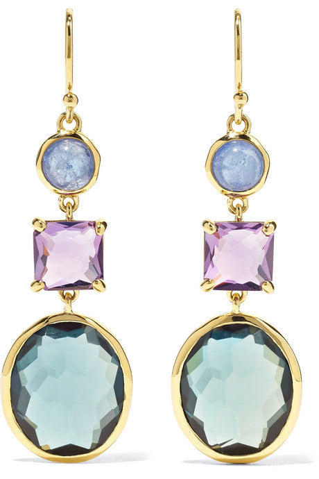 Rock Candy 18-karat gold multi-stone earrings