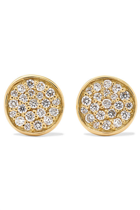 Stardust 18-karat gold diamond earrings