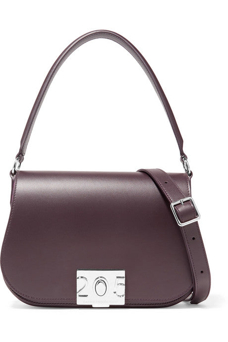 Bonnie grosgrain-trimmed leather shoulder bag