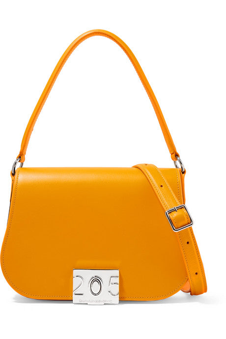 Bonnie grosgrain-trimmed leather shoulder bag