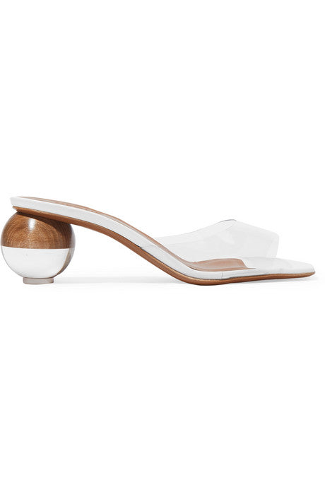 Opus leather and PVC mules