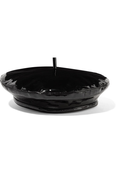 Carter patent-leather beret