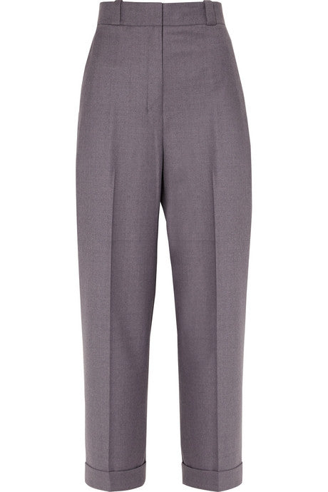 Wool straight-leg pants