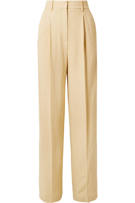 Crepe wide-leg pants