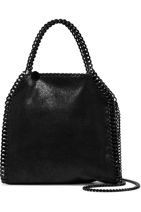 The Falabella mini faux brushed-leather shoulder bag