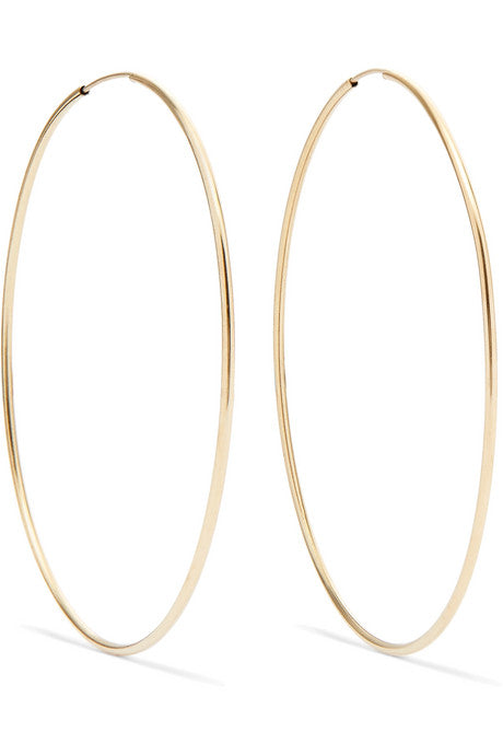 Infinity gold hoop earrings