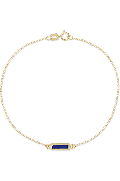 18-karat gold lapis lazuli bracelet