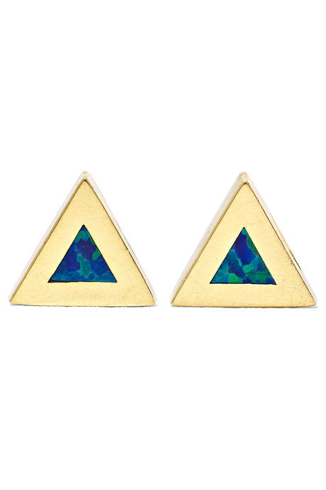 14-karat gold opal earrings