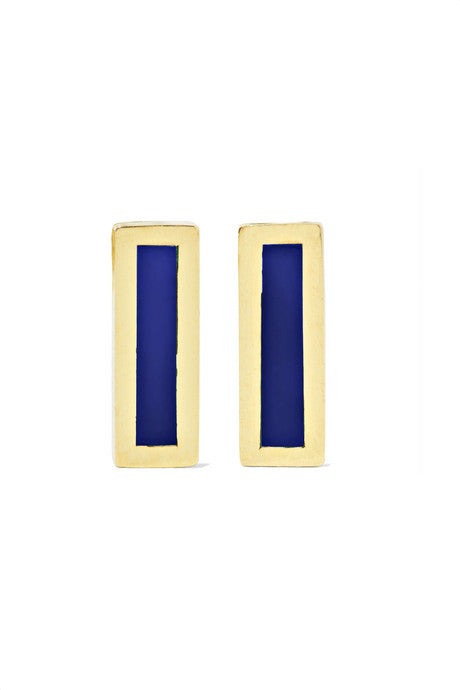 18-karat gold lapis lazuli earrings