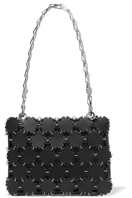 Blossom 1969 laser-cut leather and canvas shoulder bag