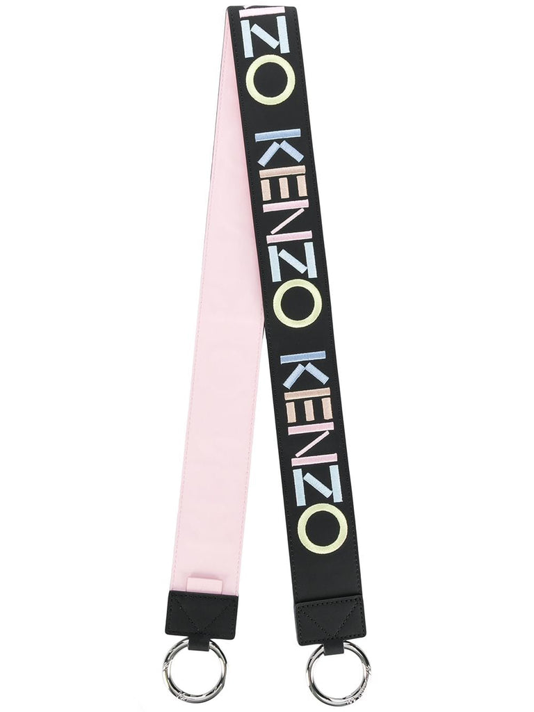 logo embroidered bag strap