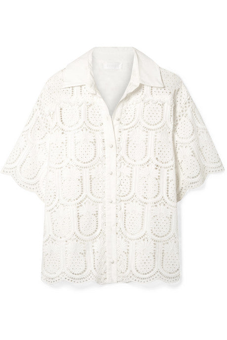 Wayfarer cotton crochet shirt