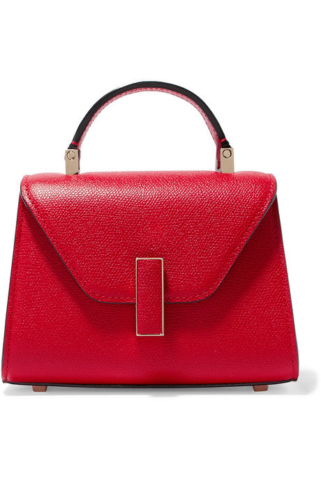 Iside Micro textured-leather shoulder bag