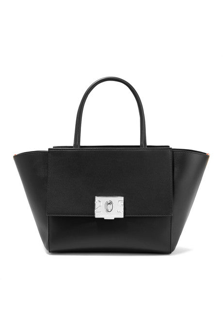 Bonnie medium canvas-trimmed leather tote