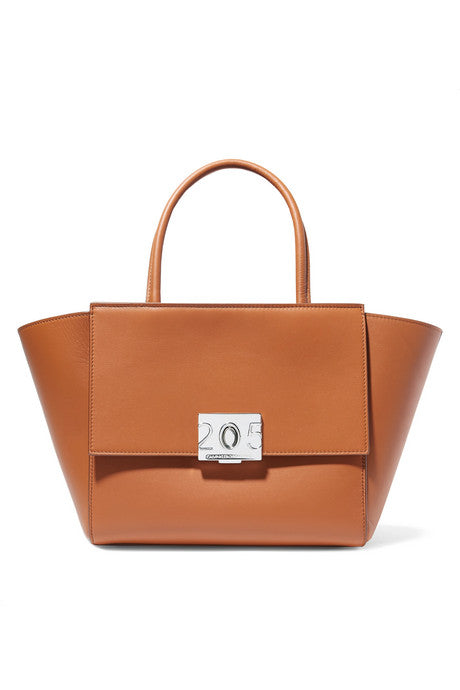 Bonnie medium grosgrain-trimmed leather tote