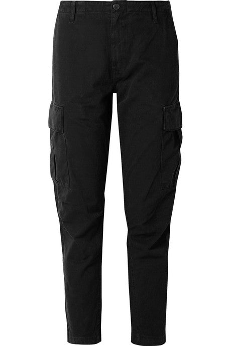 Cropped cotton-twill pants