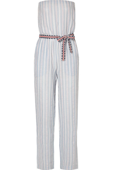 Nefasi striped cotton-blend gauze jumpsuit