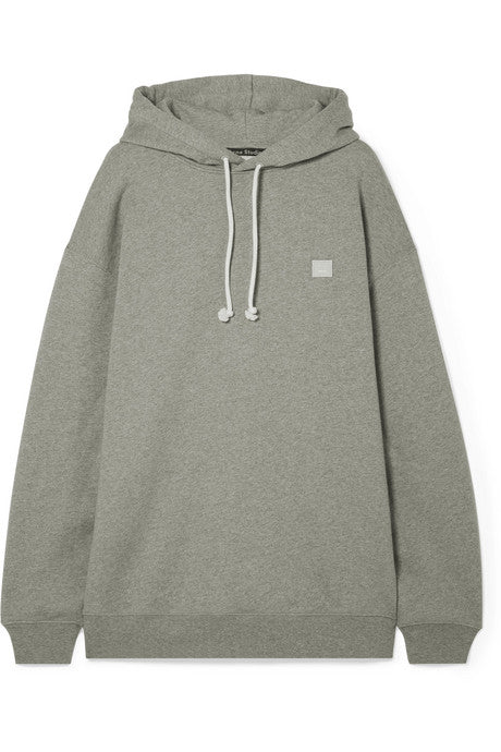 Farrin Face oversized appliquéd cotton-jersey hoodie