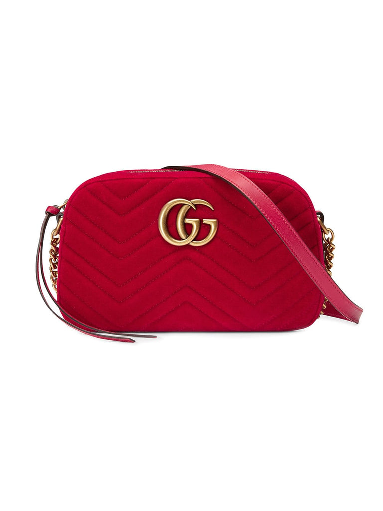 GG Marmont velvet small shoulder bag