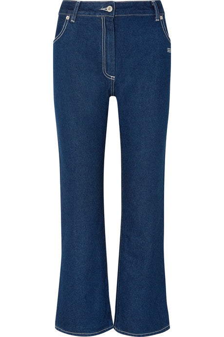 High-rise bootcut jeans