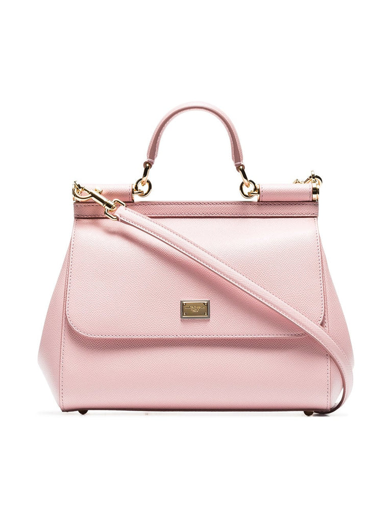 pink Sicily medium leather tote