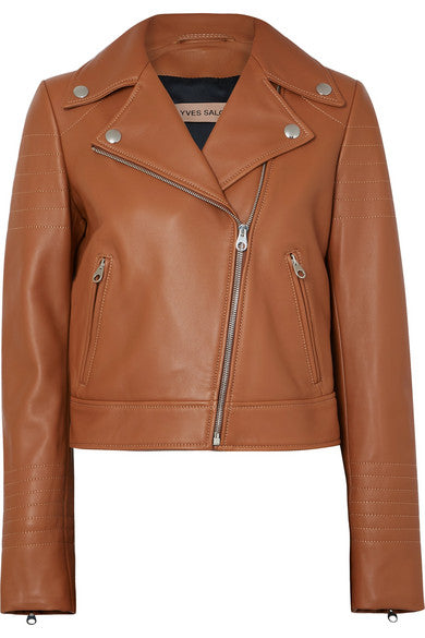 Leather biker jacket