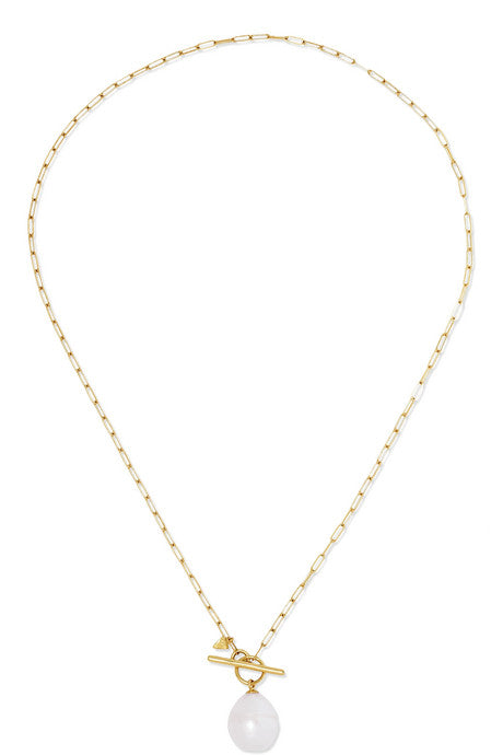 14-karat gold freshwater pearl necklace