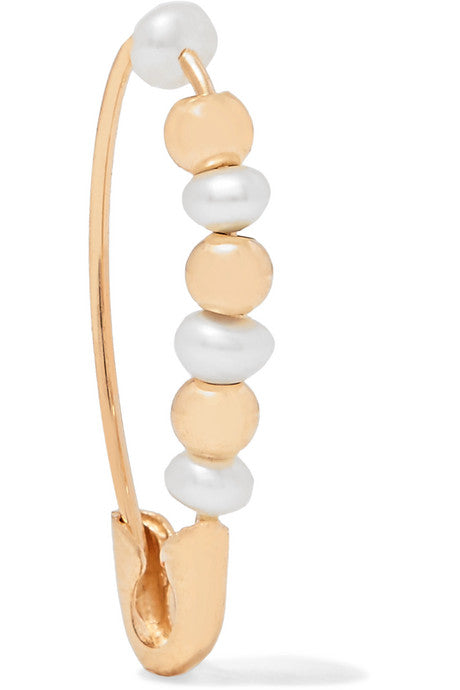 14-karat gold pearl earring