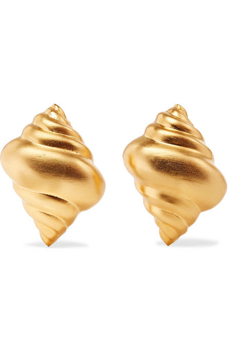 Gold-tone clip earrings