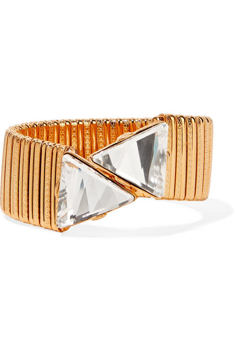 Gold-plated crystal bracelet