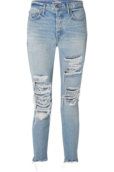 Karolina distressed high-rise skinny jeans