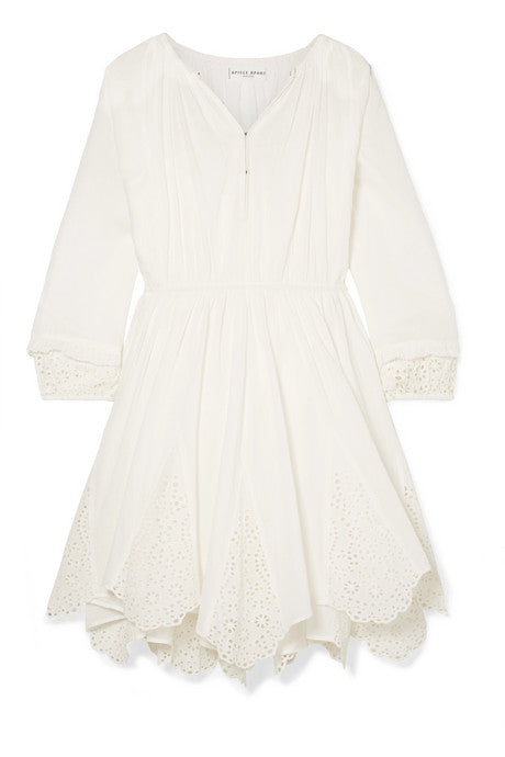 Vereda broderie anglaise cotton-voile mini dress