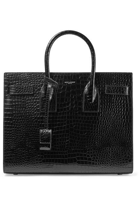 Sac De Jour small croc-effect leather tote