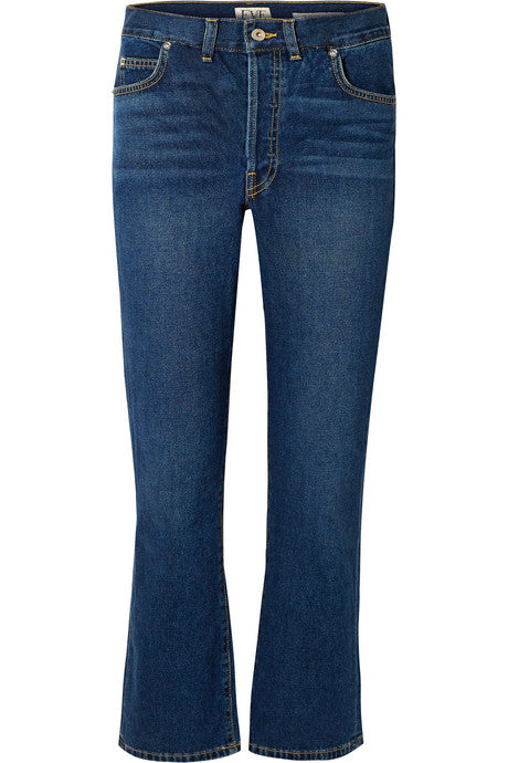 Jane cropped high-rise flared jeans