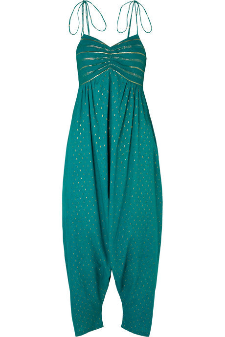 Calla tasseled fil coupé cotton-blend voile jumpsuit