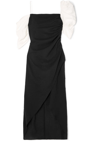 Layla cold-shoulder crepe midi dress