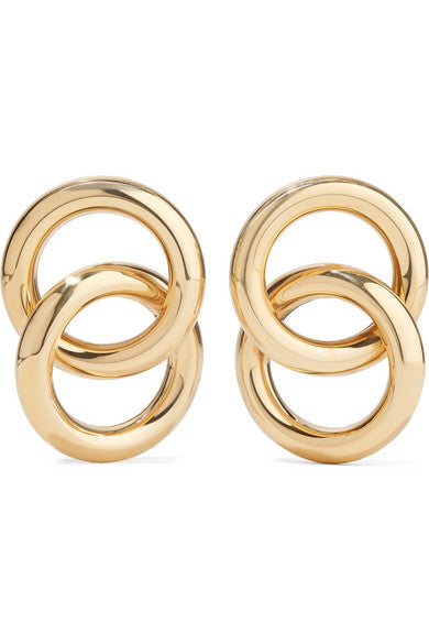 Interlock gold-tone earrings