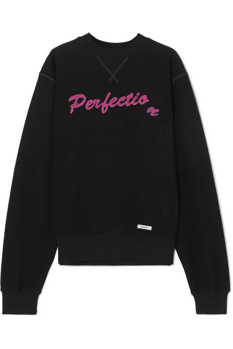 Perfection appliquéd cotton-terry sweatshirt