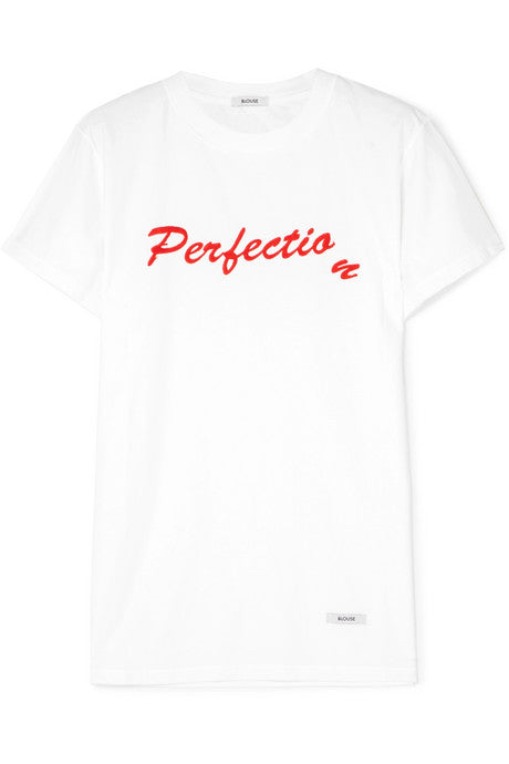 Perfection appliquéd cotton-jersey T-shirt