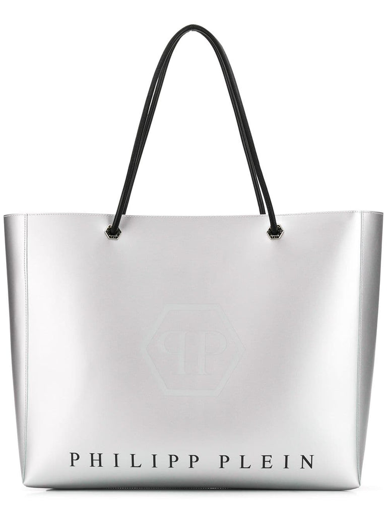 metallic tote bag