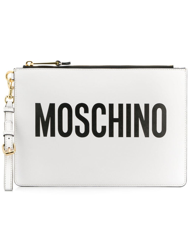 logo printed clutch