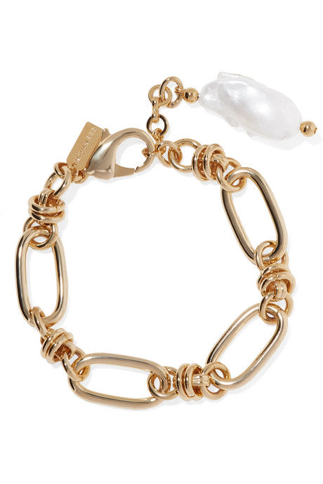 Hops gold-plated pearl bracelet