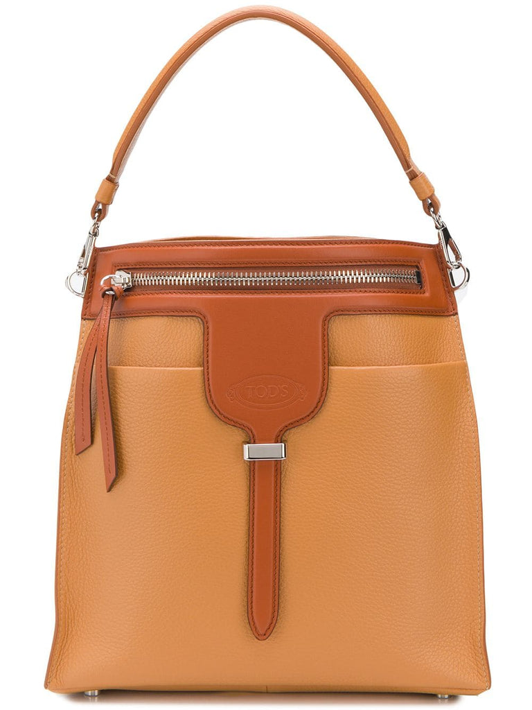 zipped bucket bag