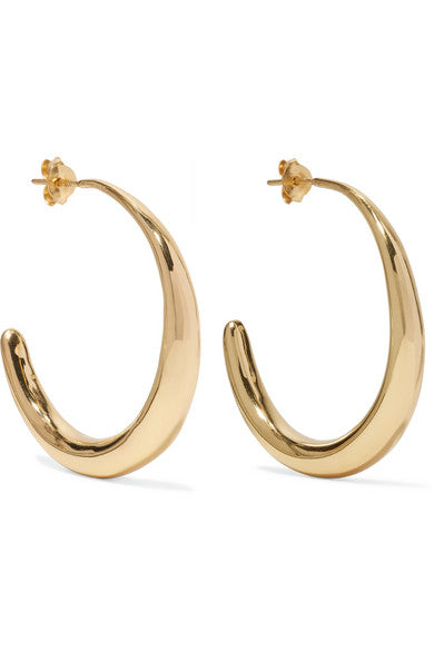 Louise Olsen Large Liquid gold-plated hoop earrings