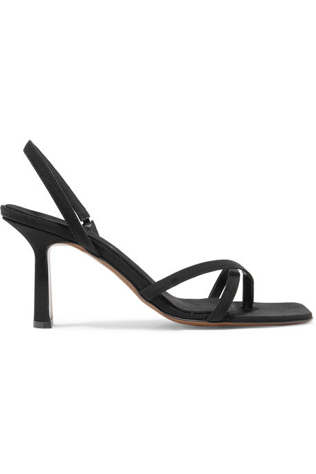 Spatulata faille slingback sandals