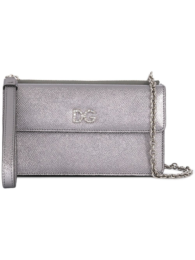 crystal embellished DG crossbody bag