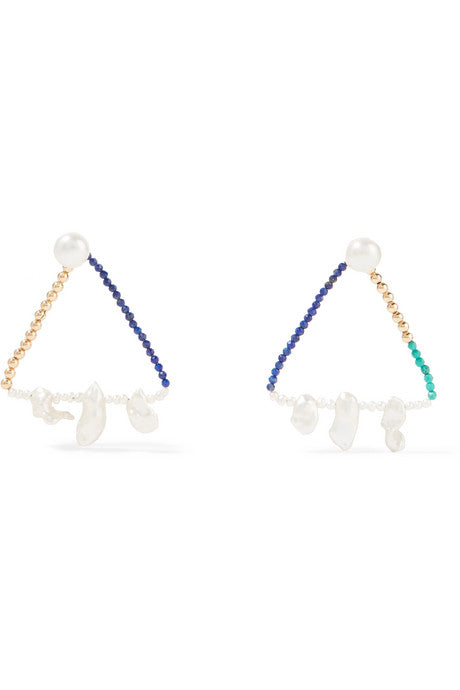 Catacombs gold multi-stone earrings