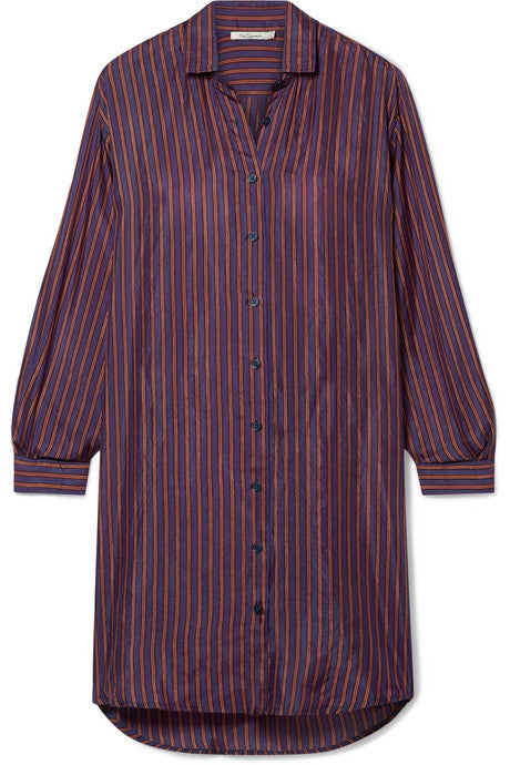 Sox striped silk-satin shirt